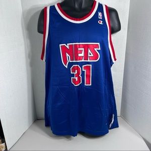 Vintage Champion New Jersey Nets Ed O'Bannon #31 Jersey Size 48 NBA
